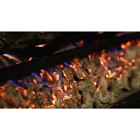 FLOWERS FIRST 7 oz Platimum Bright Rock Wool Gas Fireplace Glowing Embers for Gas Logs with Vermiculite Granules FL2641501